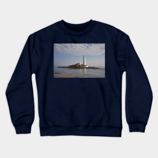 St Mary's Island under bright March sunshine Crewneck Sweatshirt